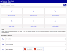 Tablet Screenshot of krishnachemicals.net
